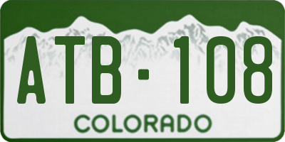 CO license plate ATB108