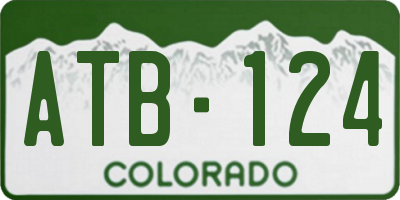 CO license plate ATB124