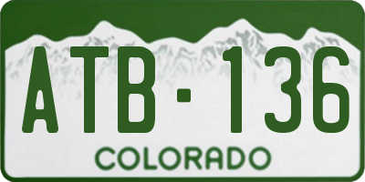 CO license plate ATB136