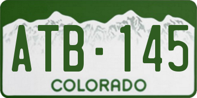 CO license plate ATB145