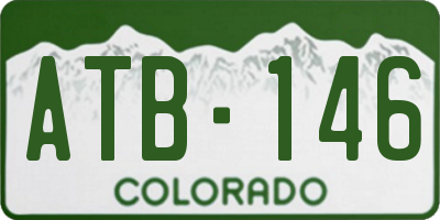 CO license plate ATB146