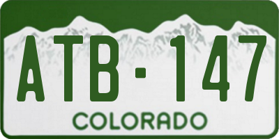 CO license plate ATB147