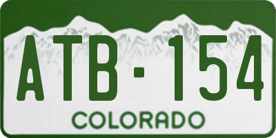 CO license plate ATB154
