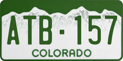 CO license plate ATB157