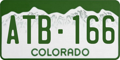 CO license plate ATB166