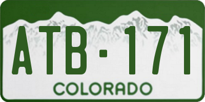 CO license plate ATB171