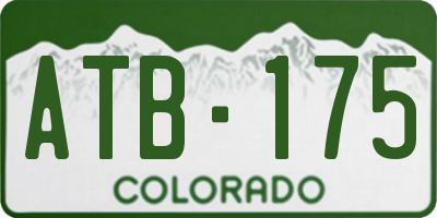 CO license plate ATB175