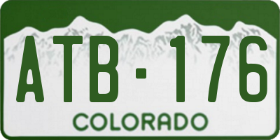 CO license plate ATB176