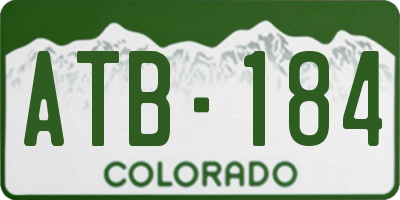CO license plate ATB184
