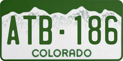 CO license plate ATB186