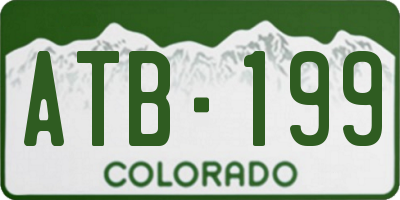CO license plate ATB199