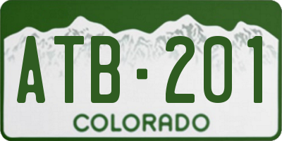 CO license plate ATB201