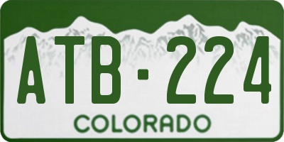 CO license plate ATB224