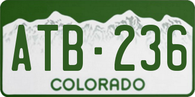 CO license plate ATB236