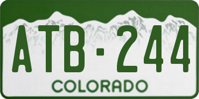 CO license plate ATB244