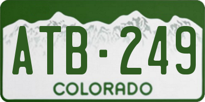 CO license plate ATB249