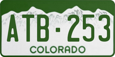 CO license plate ATB253