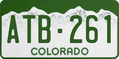 CO license plate ATB261