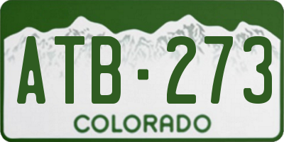 CO license plate ATB273