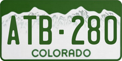 CO license plate ATB280