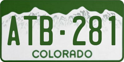 CO license plate ATB281