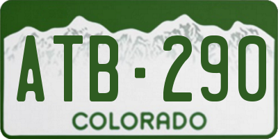 CO license plate ATB290