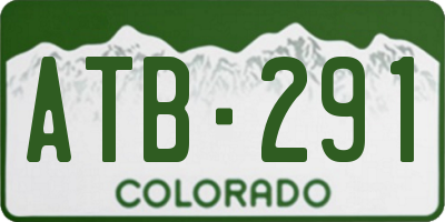 CO license plate ATB291