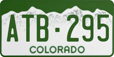 CO license plate ATB295