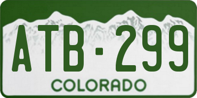 CO license plate ATB299