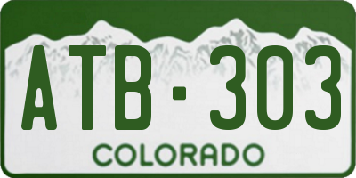 CO license plate ATB303