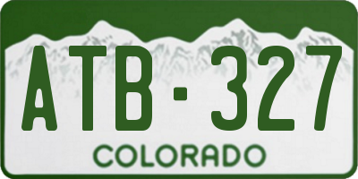 CO license plate ATB327