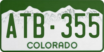 CO license plate ATB355