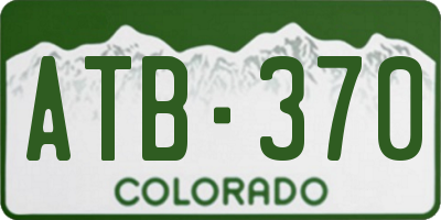 CO license plate ATB370