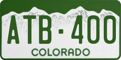 CO license plate ATB400
