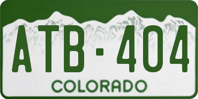 CO license plate ATB404
