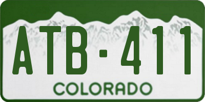 CO license plate ATB411