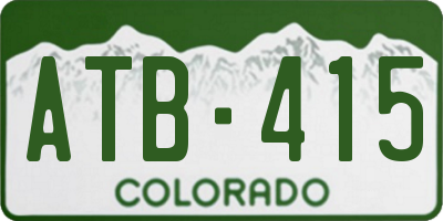 CO license plate ATB415