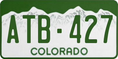 CO license plate ATB427