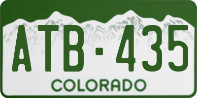 CO license plate ATB435