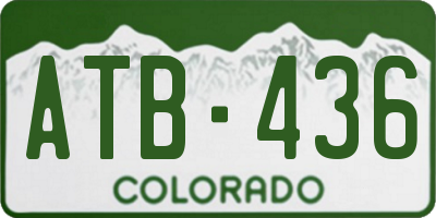 CO license plate ATB436