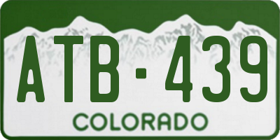 CO license plate ATB439