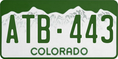 CO license plate ATB443