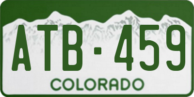 CO license plate ATB459