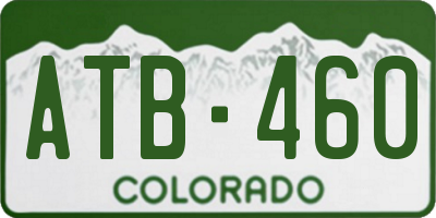 CO license plate ATB460