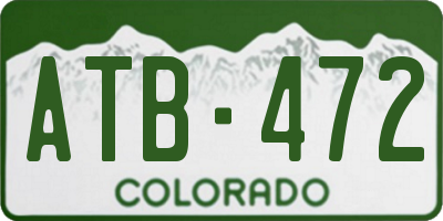 CO license plate ATB472