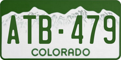 CO license plate ATB479