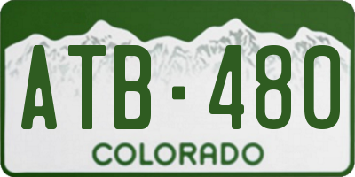 CO license plate ATB480