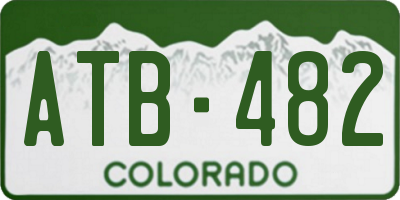 CO license plate ATB482