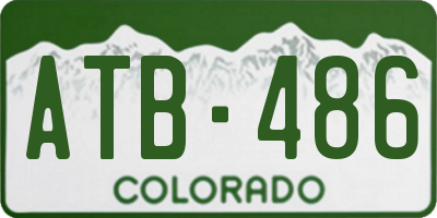 CO license plate ATB486
