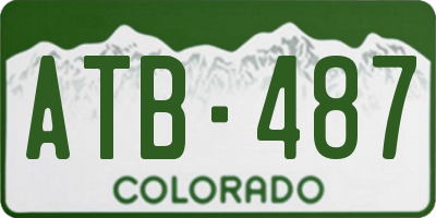 CO license plate ATB487
